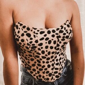 Leopard Print Women's corset top